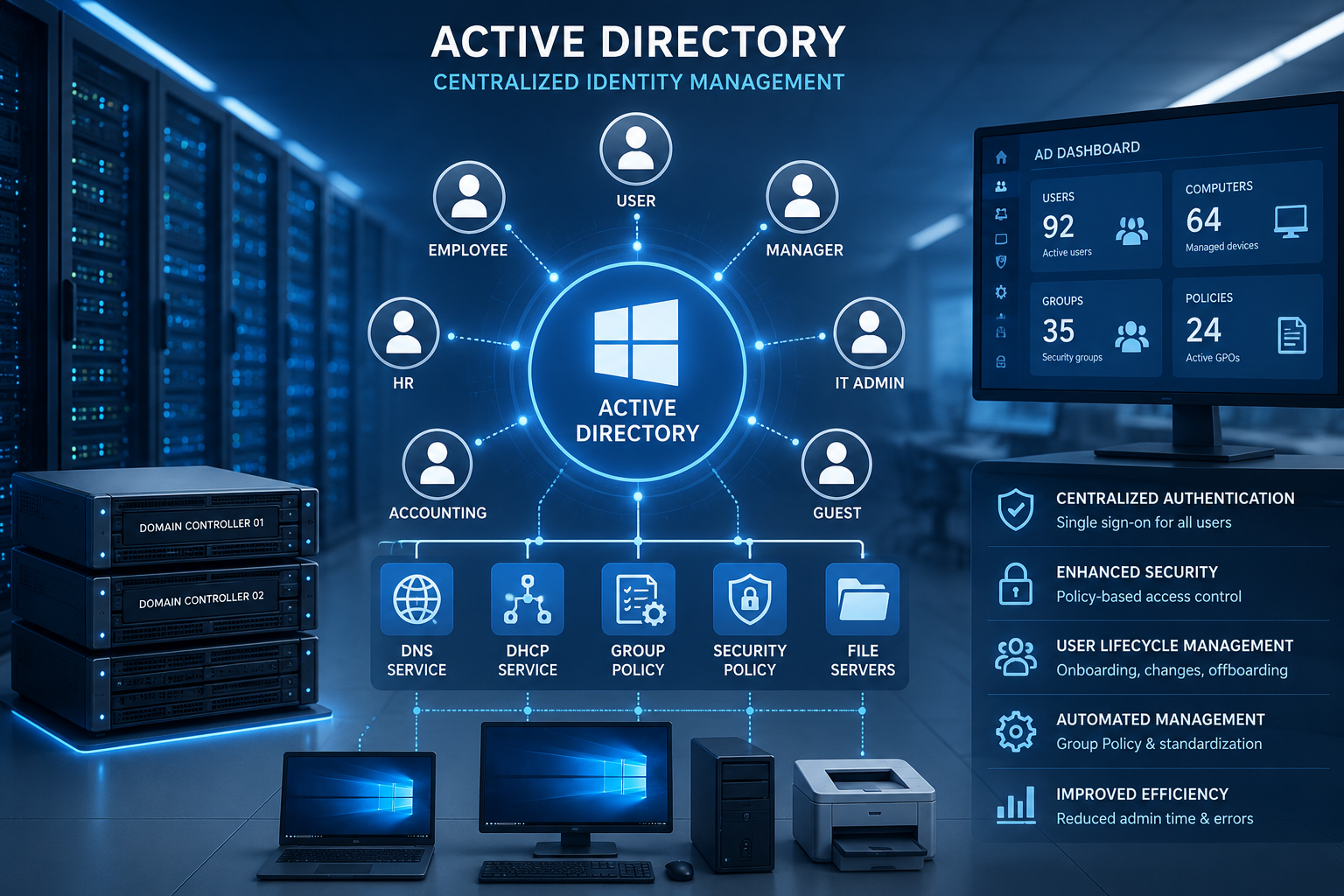 Centralized User Management with Microsoft Active Directory