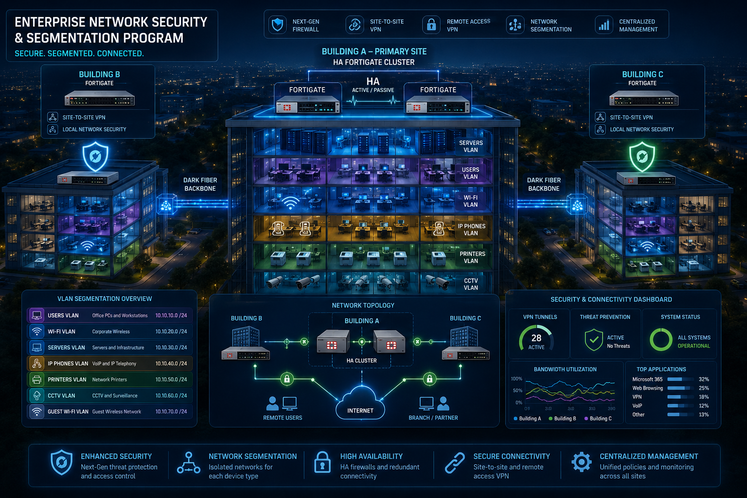 Enterprise Network Architecture & Security Enhancement