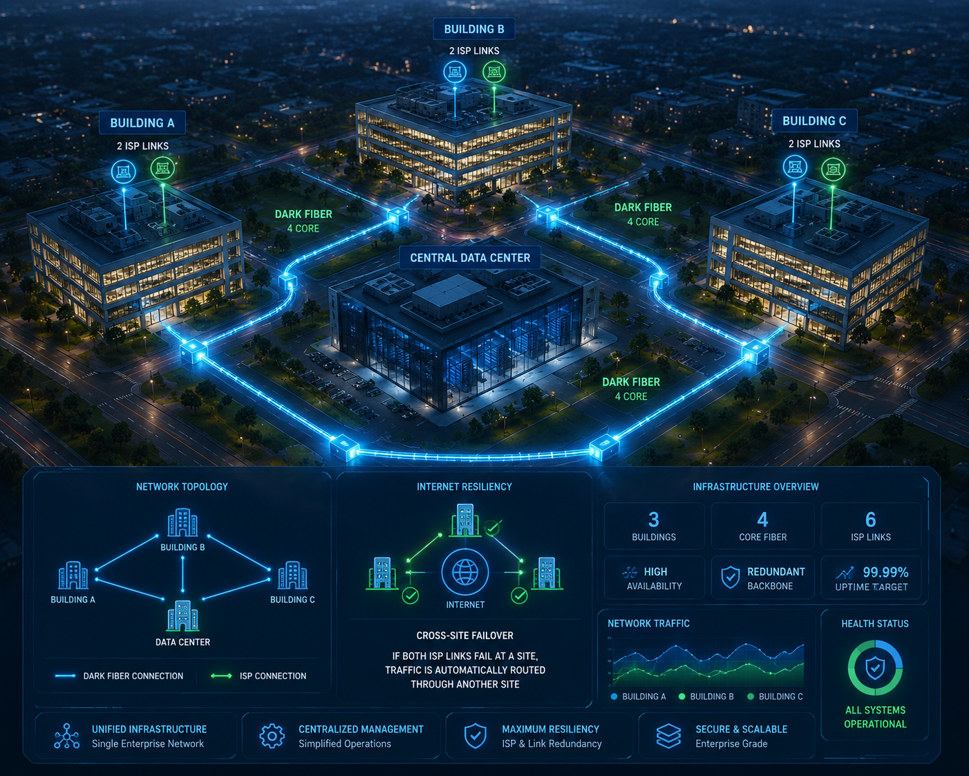 Enterprise Campus Network Consolidation & High Availability Backbone
